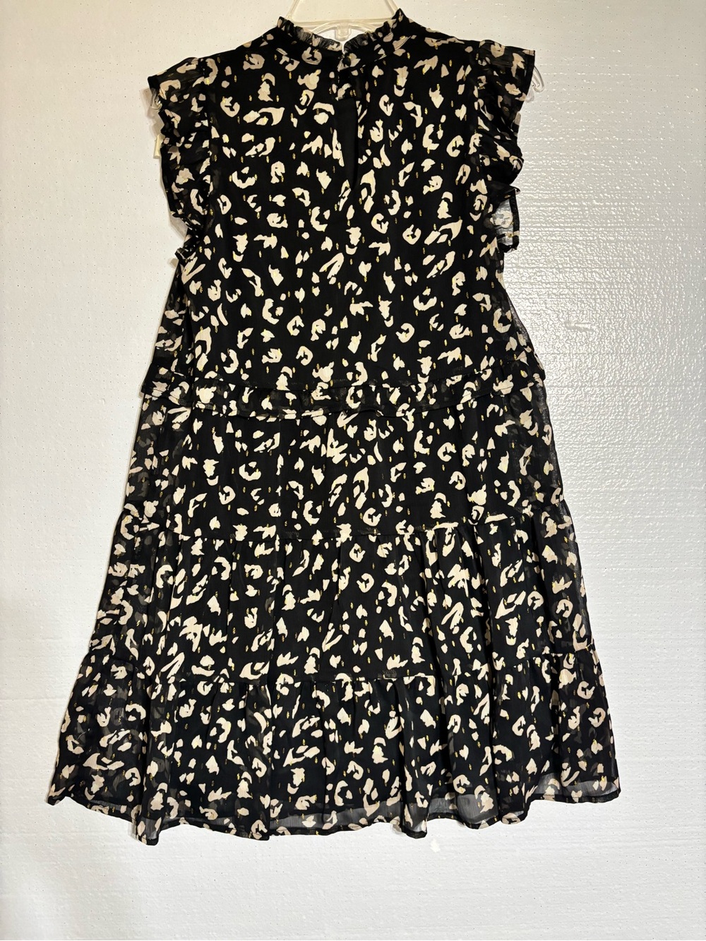 THML Alani Tiered Black & Gold Dress S - Picture 3 of 9